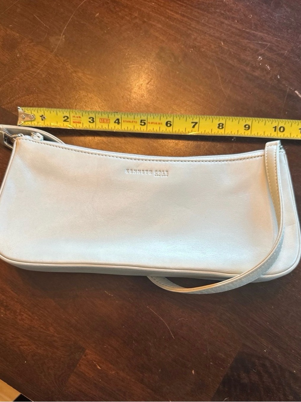Kenneth Cole Small Cream Shoulder Clutch